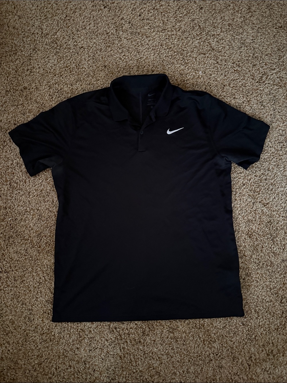 Nike Black Polo with White Swoosh